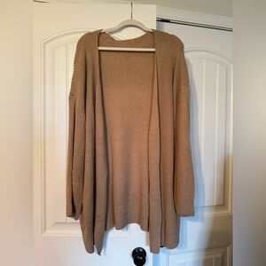 Tan Oversized Cardigan